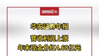 華安證券年報：營收利潤上漲，年末現金分紅4.68億元