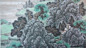 画作赏析｜墨染湖畔乡情，周忠树绘就田园绮梦
