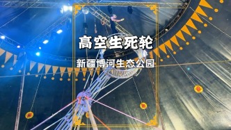 新疆公園里的雜技：高空生死輪上跳繩蒙眼，看著心都跳出來(lái)了