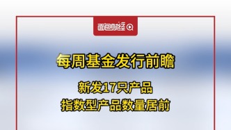 每周基金發行前瞻：新發17只產品，指數型產品數據居前
