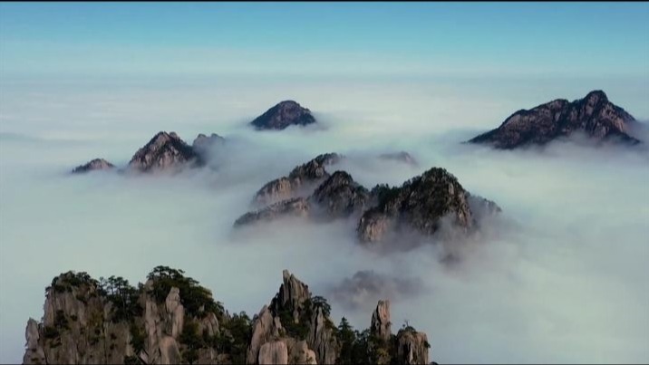 三分鐘欣賞云巔之上的人間仙境——中國黃山