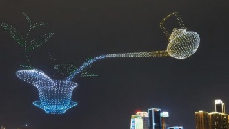 用無人機表演秀向父親表白：祝所有父親節日快樂