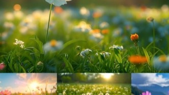 格桑花花海，风中摇曳的格桑花