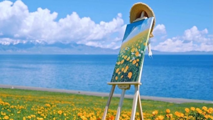 賽里木湖靜謐的如一輪明鏡，通透、安寧