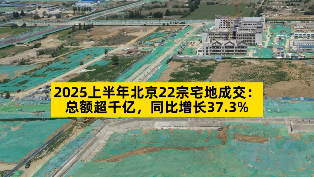 2025上半年北京22宗宅地成交：总额超千亿，同比增长37.3%