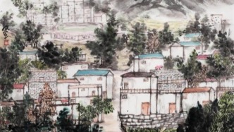 画家王凤苹山水写生之秀丽乡村岁月留痕