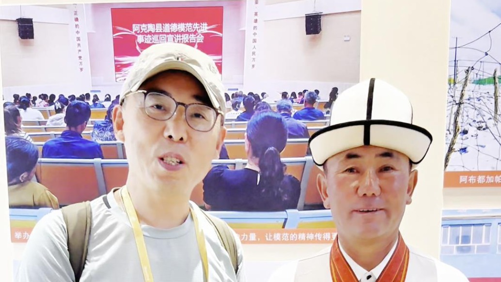 今天在新疆克州，很荣幸见到了网红大叔：阿布都加帕尔·猛德