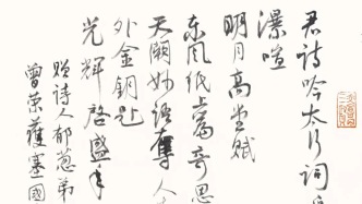 文墨雙槳：旭宇自作詩(shī)書法《君詩(shī)吟太行》