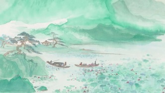 觀吳釗的青綠山水，尋得一方清涼與詩意的歸處