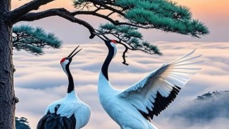 天鵝湖邊鳥飛絕，良無(wú)一點(diǎn)雙人行。雙木非林心相連，您若無(wú)心先自飛