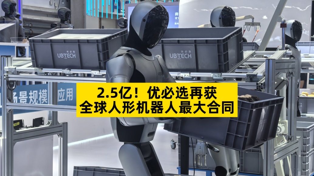 2.5億，優(yōu)必選再獲全球人形機器人最大合同