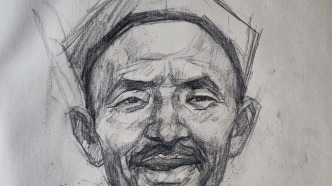 歲月長歌·筆墨凝魂——馬振江新疆素描頭像賞析