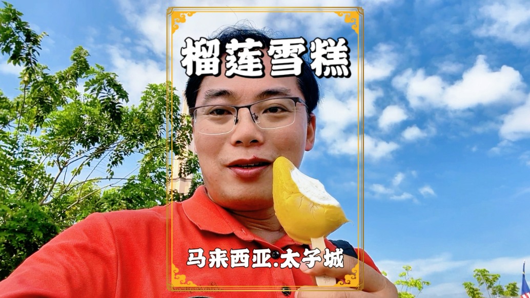 马来西亚的榴莲雪糕，每只雪糕皆以一房榴莲为原料，味道确实很美