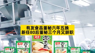 有友食品董秘六年五换，新任80后董秘三个月又辞职