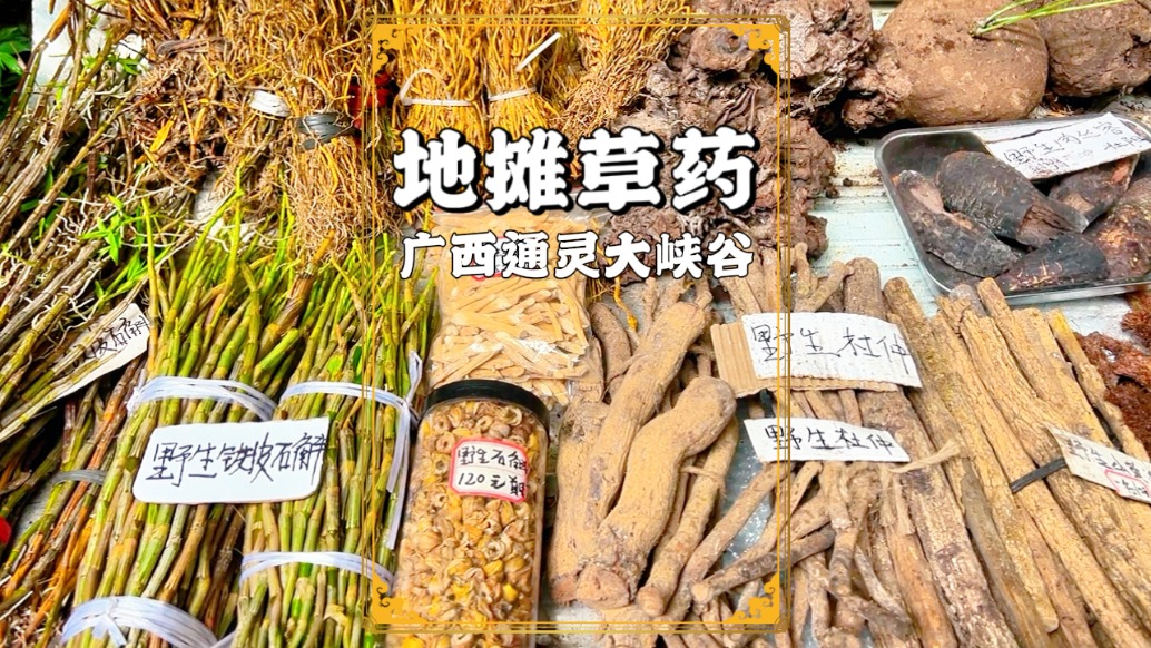 游廣西通靈大峽谷，沿途草藥攤琳瑯滿目，不愧有廣西壯藥谷之美譽(yù)