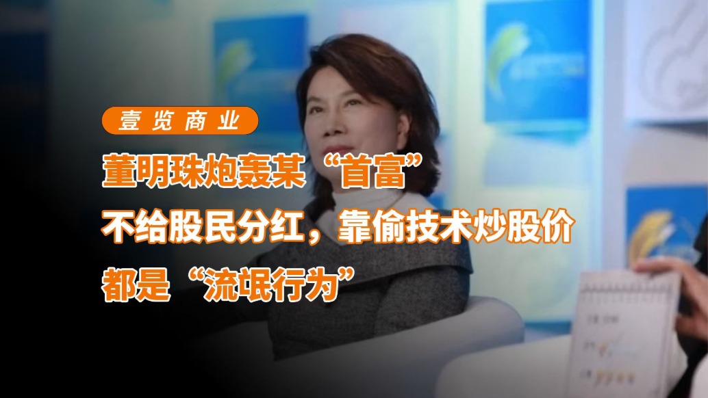 董明珠炮轟某“首富”，不給股民分紅，靠偷技術(shù)炒股價(jià)都是“流氓行為”