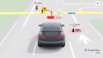 谷歌地图为极星4车型新增实时车道导航功能