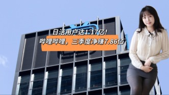 日活用戶達1.17億，嗶哩嗶哩三季度凈賺7.86億