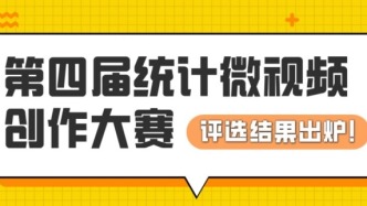 第四屆統(tǒng)計(jì)微視頻創(chuàng)作大賽評(píng)選結(jié)果出爐啦！
