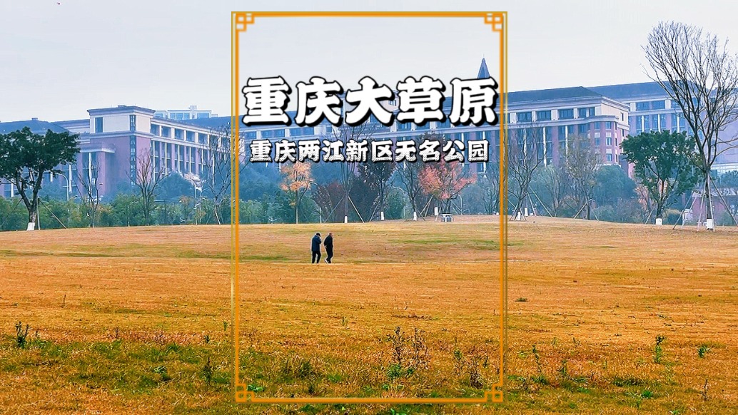 重慶有片景美人少的大草坪，就在同茂大道旁，市民休閑散步好去處