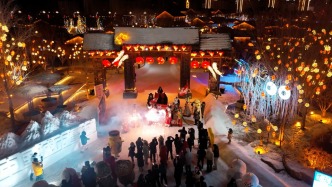 東北冬日頂流登場(chǎng)！第五屆梅河口市城市冰雪藝術(shù)季開街，知北村多重驚喜踏雪迎客