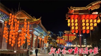 蘭州老街新年燈展亮燈迎客