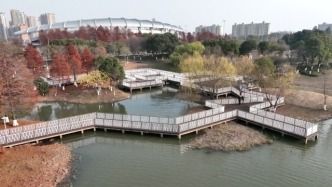 石固河东岸850米滨水步道焕新