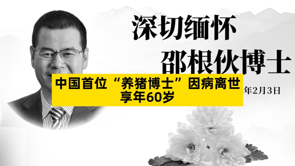 中國首位“養(yǎng)豬博士”因病離世，享年60歲