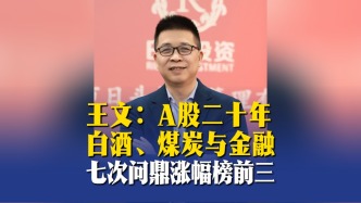 王文：A股二十年，白酒、煤炭与金融七次问鼎涨幅榜前三