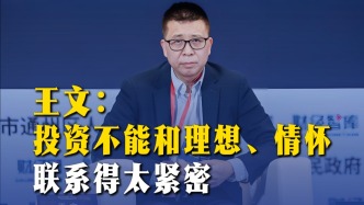 王文：投资不能和理想、情怀联系得太紧密