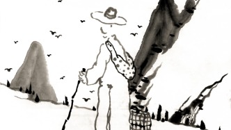 老樹(shù)：攜帶新增肥肉，告別親朋家人。騎驢出得深山，再入萬(wàn)丈紅塵。 ???