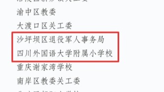 關心下一代，沙坪壩2個先進集體+2名先進個人受表彰！