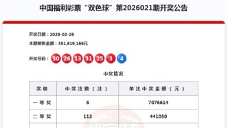 2月26日福彩开奖公告