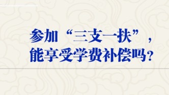 参加“三支一扶”，能享受学费补偿吗？