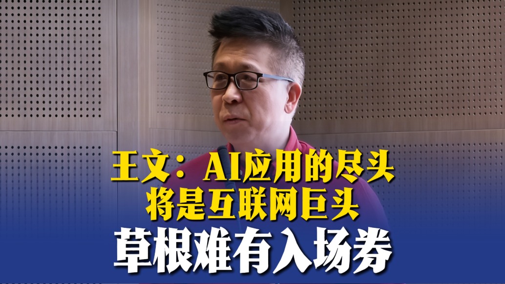 王文：AI應(yīng)用的盡頭將是互聯(lián)網(wǎng)巨頭，草根難有入場券