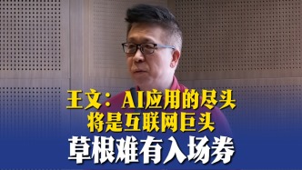 王文：AI应用的尽头将是互联网巨头，草根难有入场券
