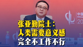 张亚勤院士：人类需要意义感，完全不工作不行