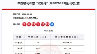 3月3日福彩开奖公告