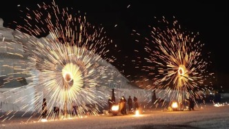 非遗焰火遇上冰雪仙境，长白山这场“火花派对”美到词穷