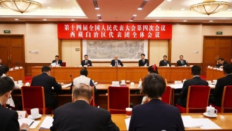 西藏代表团举行全体会议 传达学习习近平总书记在参加江苏代表团审议时的重要讲话精神