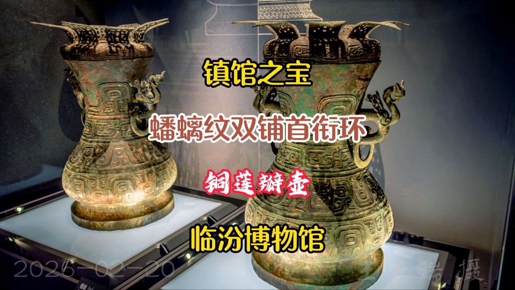 鎮(zhèn)館之寶:蟠螭紋雙鋪首銜環(huán)銅蓮瓣壺丨臨汾博物館