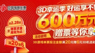 赠票也能中！上海3D赠票福利享不停