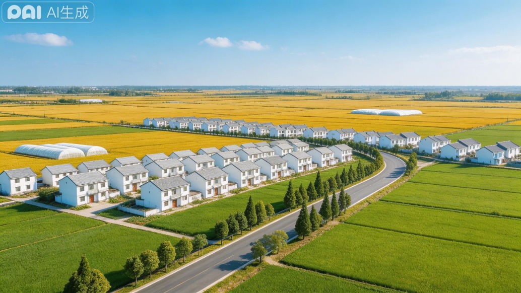 航拍美麗鄉(xiāng)村,陵城區(qū)于集鄉(xiāng)付家廟村的美麗風景區(qū)