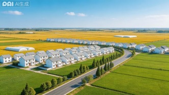 航拍美麗鄉(xiāng)村，陵城區(qū)于集鄉(xiāng)付家廟村的美麗風(fēng)景區(qū)