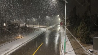 本是春暖花開(kāi)時(shí)，卻遇落雪成詩(shī)意。三月雪不與寒冬爭(zhēng)凜冽，只向人間添溫柔。  