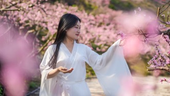 渝西最大的桃花已經(jīng)盛開，整座大山被粉艷桃花鋪滿，喜歡的趕緊沖