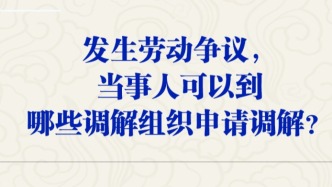 【人社日課·3月18日】發(fā)生勞動爭議，當事人可以到哪些調(diào)解組織申請調(diào)解？
