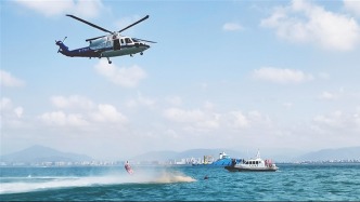 三亞亞沙會水上項(xiàng)目空中救援應(yīng)急演練舉行