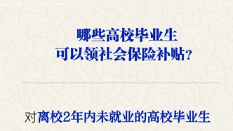 【人社日课·3月27日】哪些高校毕业生可以领社会保险补贴？