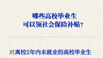 哪些高校毕业生可以领社会保险补贴？